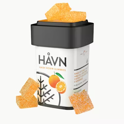 Havn Tangerine Hash Rosin Gummies 25mg 5pk (V/GF)