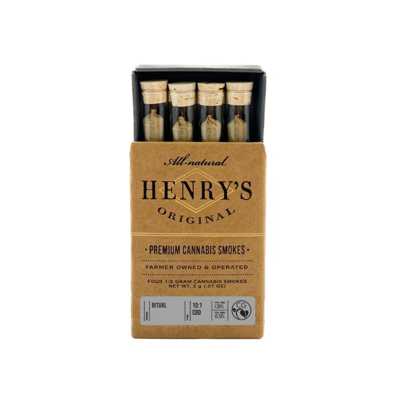 Henry's Ritual 10:1 CBD:THC (H) Preroll 4pk 2g