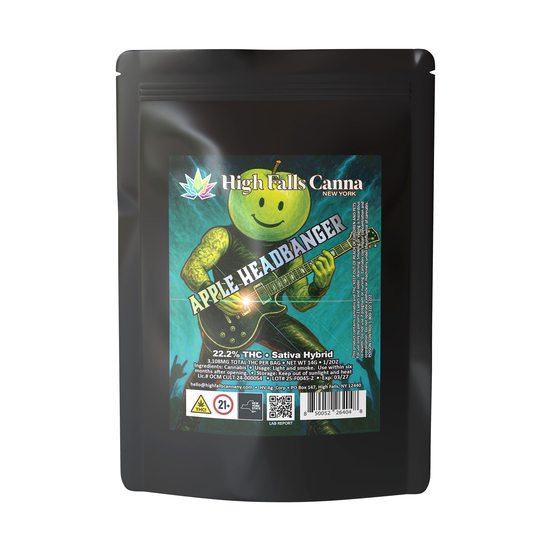 HIGH FALLS CANNA | Apple Headbanger | 14G Flower