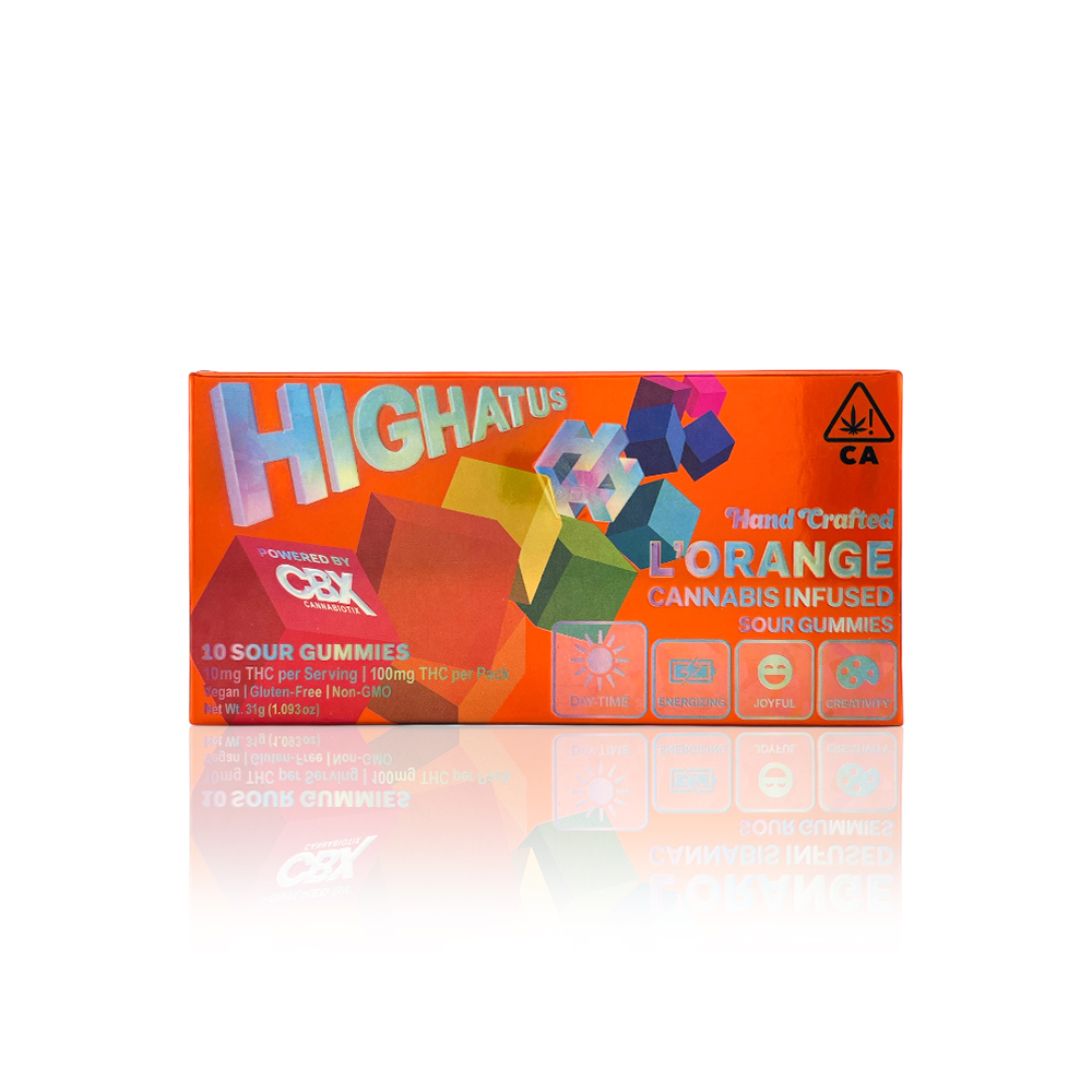 HIGHATUS - Edible - L'Orange - 10-Pack - Sour Gummies - 100MG