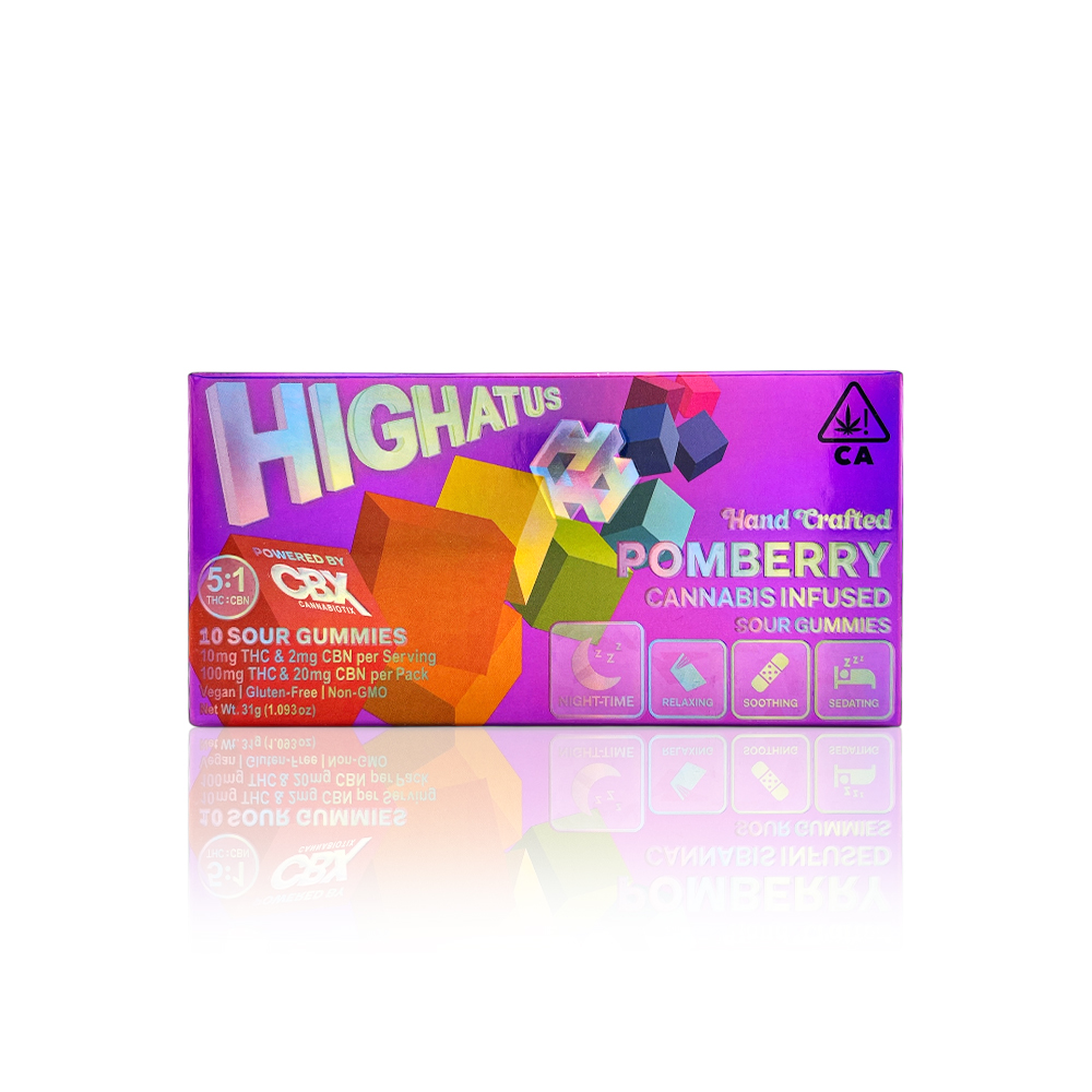 HIGHATUS - Edible - Pomberry CBN - 10-Pack - Sour Gummies - 100MG