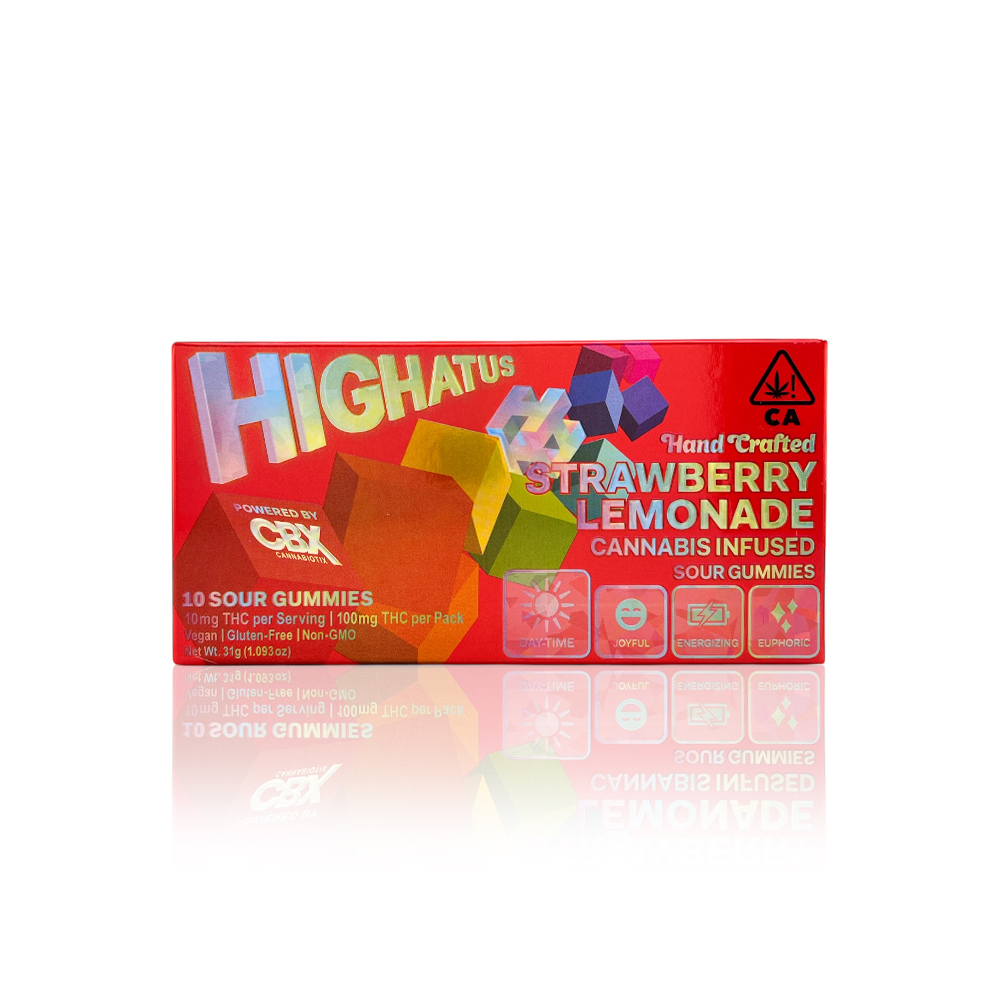 HIGHATUS - Edible - Strawberry Lemonade - 10-Pack - Sour Gummies - 100MG
