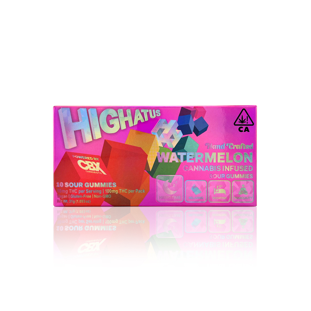 HIGHATUS - Edible - Watermelon - 10-Pack - Sour Gummies - 100MG