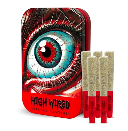 High Wired Gasoline Ganache 0.35g 5pk Crumble&THCa Infused Preroll