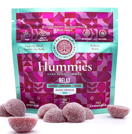 Hummies Guava Hibiscus Relax Hash Rosin Gummies 100mg 20pk (V/GF)