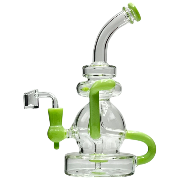 14mm Round Recycler Rig with Banger