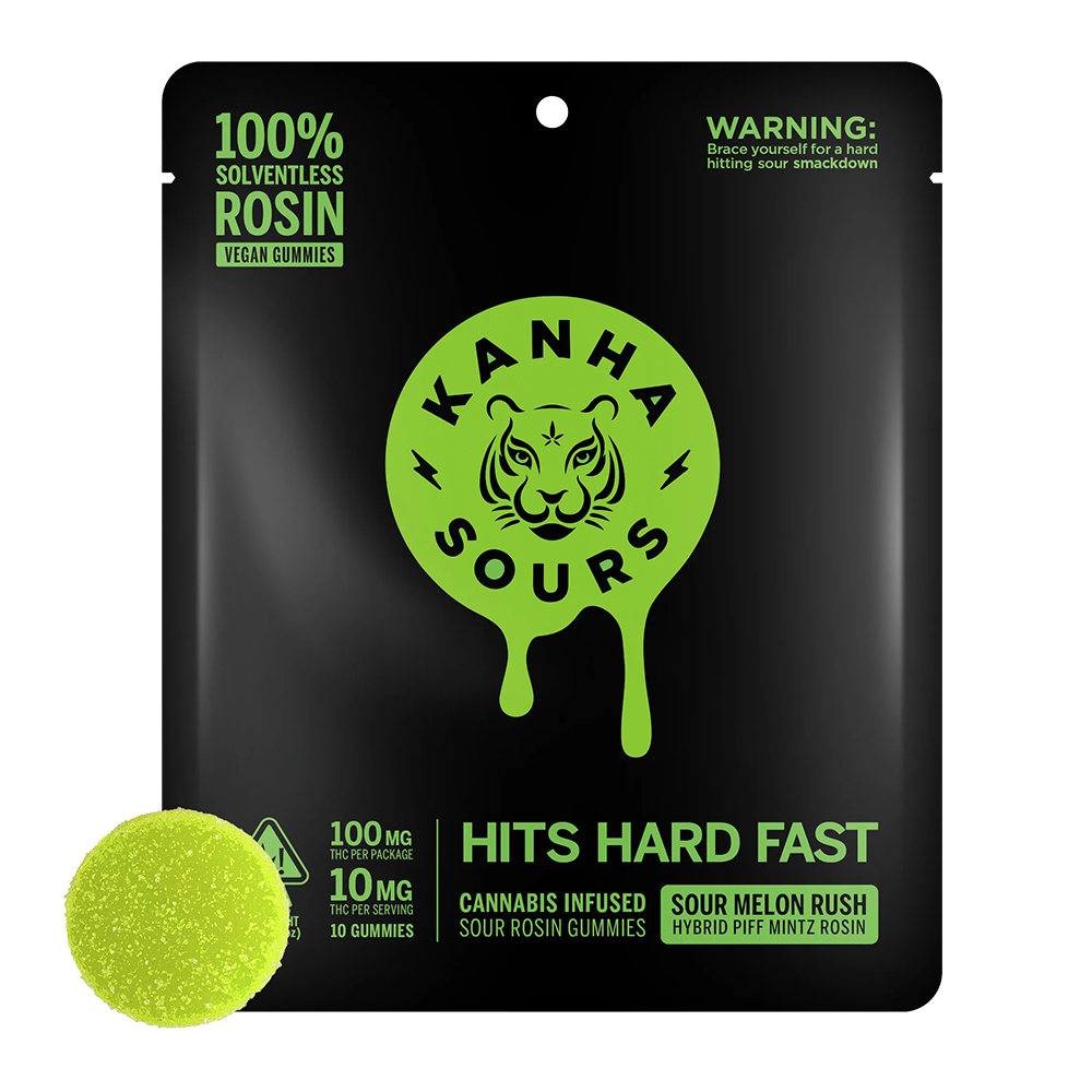 Kanha Rosin Gummies Sour Melon Rush