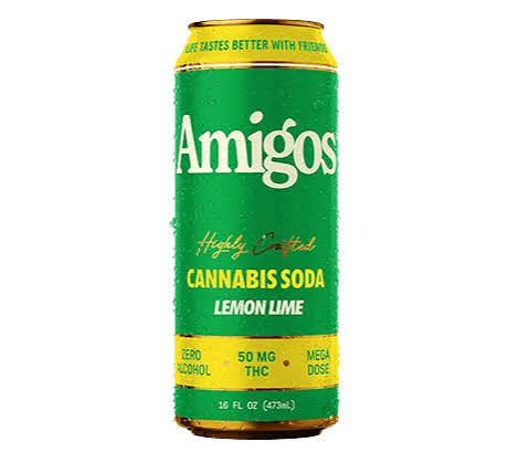 Amigos Cannabis Soda - Lemon Lime (50mg)