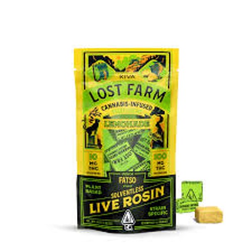 KIVA - Lemonade Fatso Lost Farm Rosin Chews - 100mg - Edible