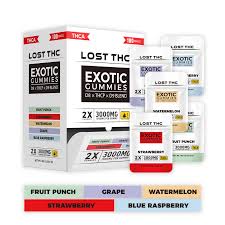 Lost THC Exotic Gummies 3000mg Strawberry