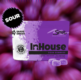In House Sour Grape Fast Acting Gummies 100mg 20pk