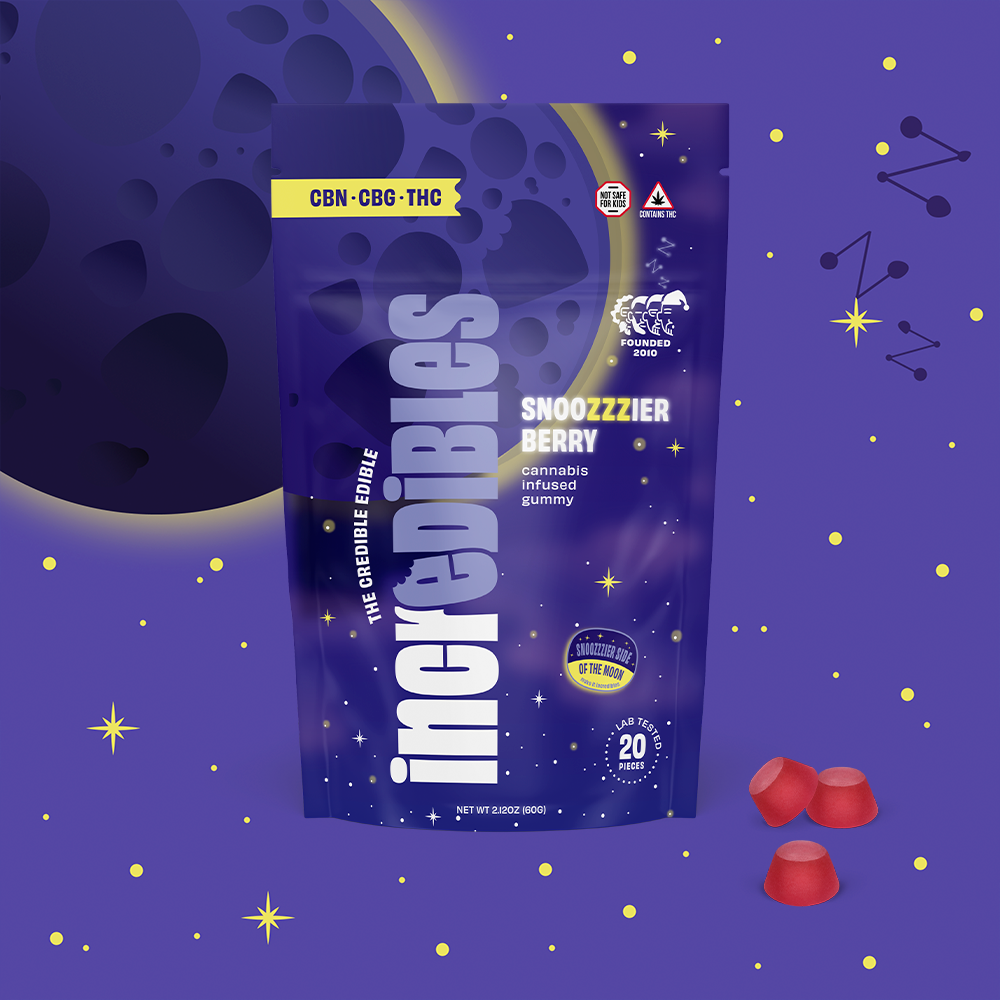 Incredibles 2:1:1 Snoozzzierberry Gummies 100mg 20pk (THC:CBG:CBN)