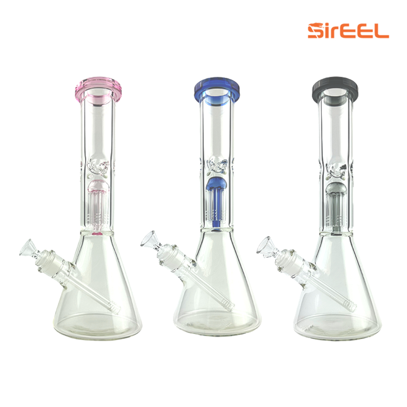 12" Color Accented Tree Perc Bong w/ bowl