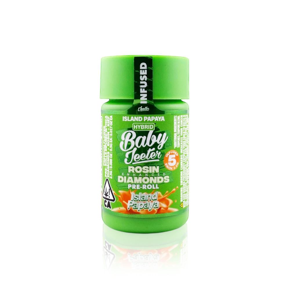 BABY JEETER - Infused Preroll - Island Papaya - 5-Pack - 2.5G