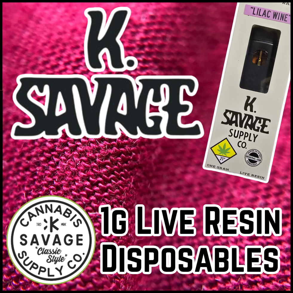 K-Savage | Lilac Wine | LIve Resin Disposable | DOH | 1g