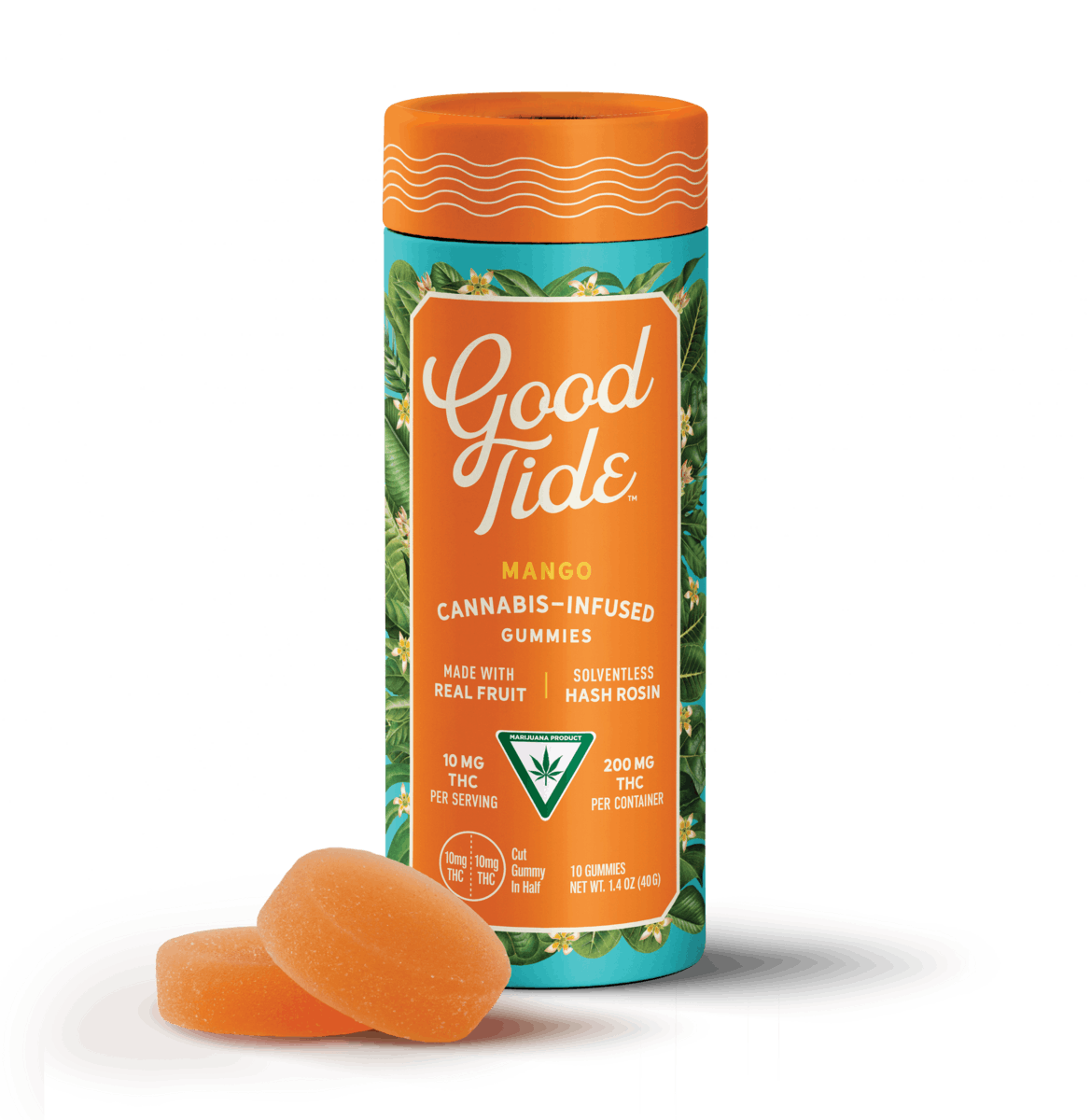 Good Tides Mango Indica Solventless Hash Gummies 100mg