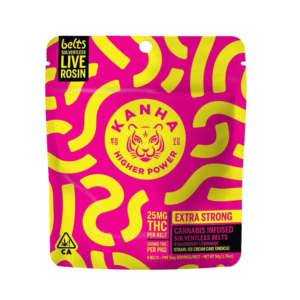 KANHA: BELT - NANO SOLVENTLESS INDICA STRAWBERRY LEMONADE 100MG - KANHA