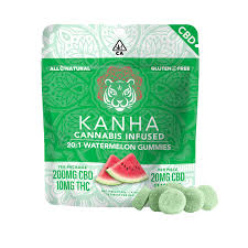 Kanha Gummies 10pc 10mg(THC) 200mg(CBD) - Watermelon