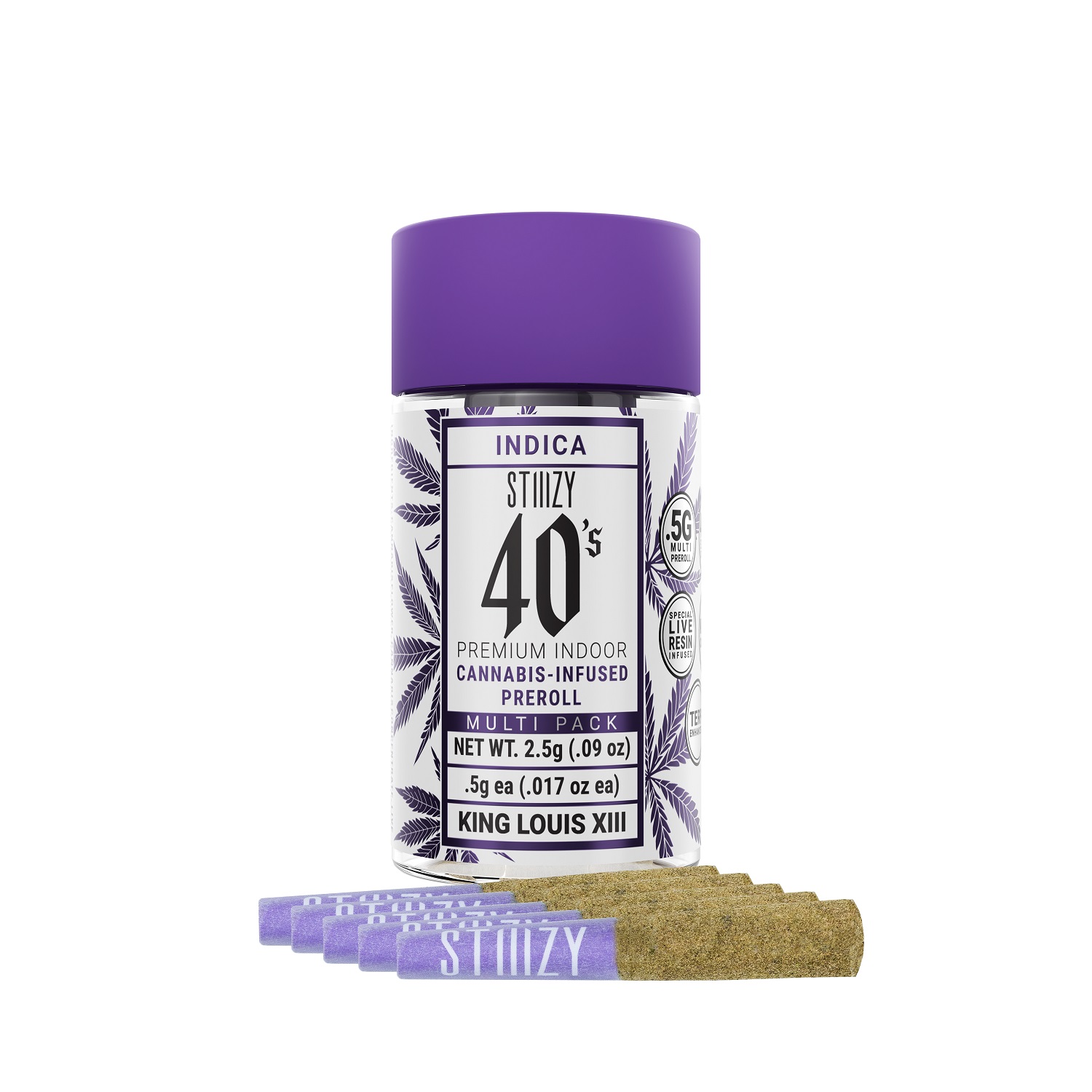 Stiiizy - King Louis XIII 40's Mini Infused Preroll 5pk 2.5g