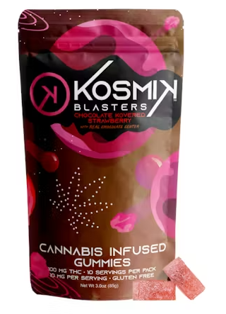 Kosmik Specialty Blaster Chocolate Kovered Strawberry Nano Gummies 100mg 20pk