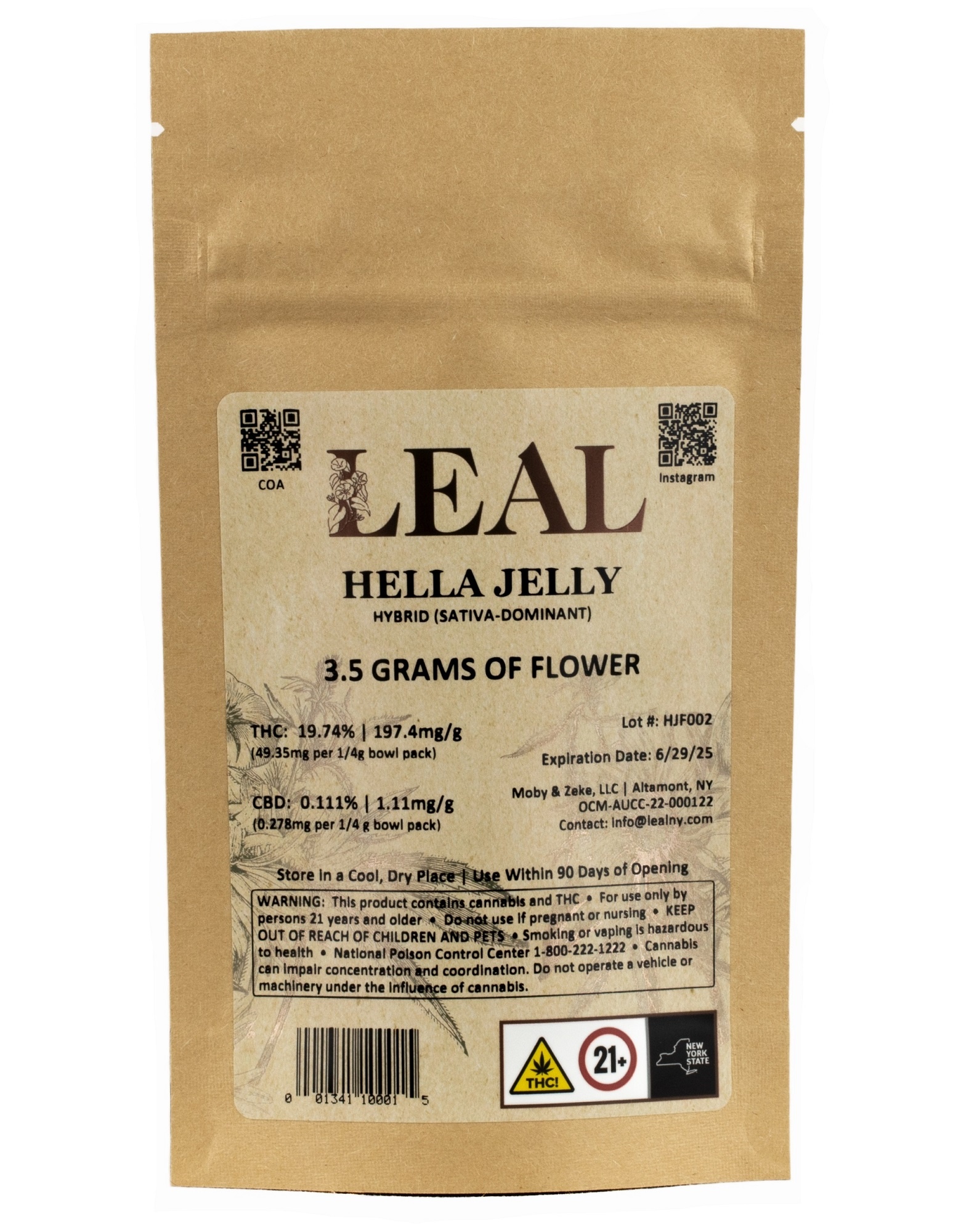 Leal | Hella Jelly | 3.5G Flower