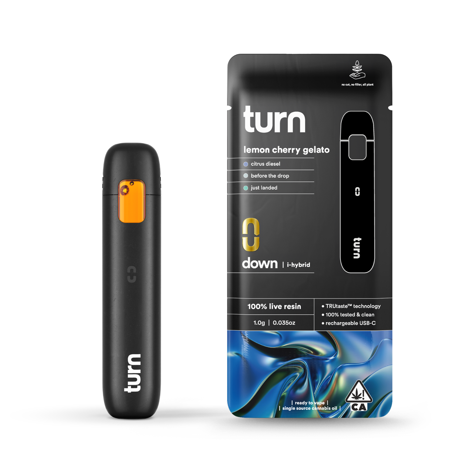 turn Lemon Cherry Gelato Live Resin All-In-One Vapes Strain