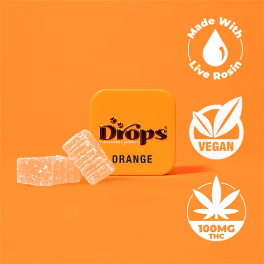 Drops Orange Gummy Single 100mg