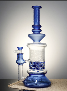 Lookah | Tattoo Glass Bong Blue