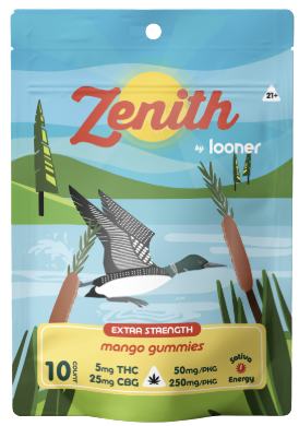 Looner | Zenith Gummies | 5THC 25CBG | Mango
