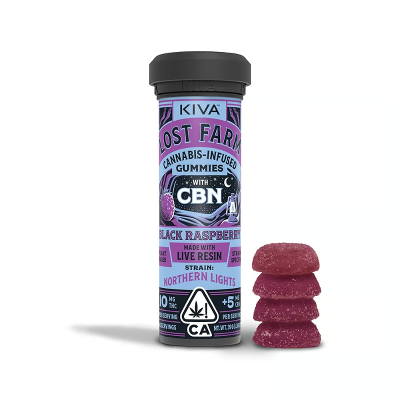 Lost Farm - Black Raspberry (Northern Lights) Live Resin Gummies 10:5 THC/CBN 100mg