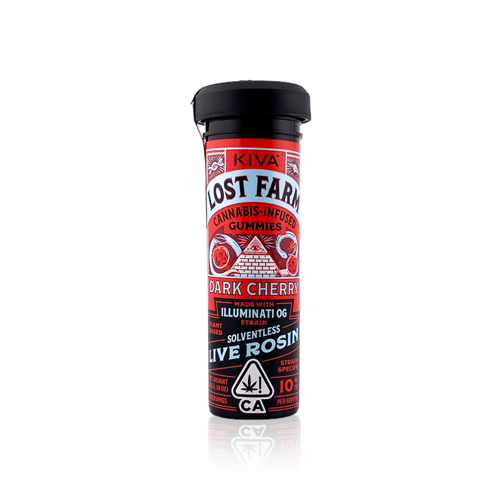 LOST FARM - Edible - Dark Cherry - Illuminati OG - Live Rosin - Gummies - 100MG