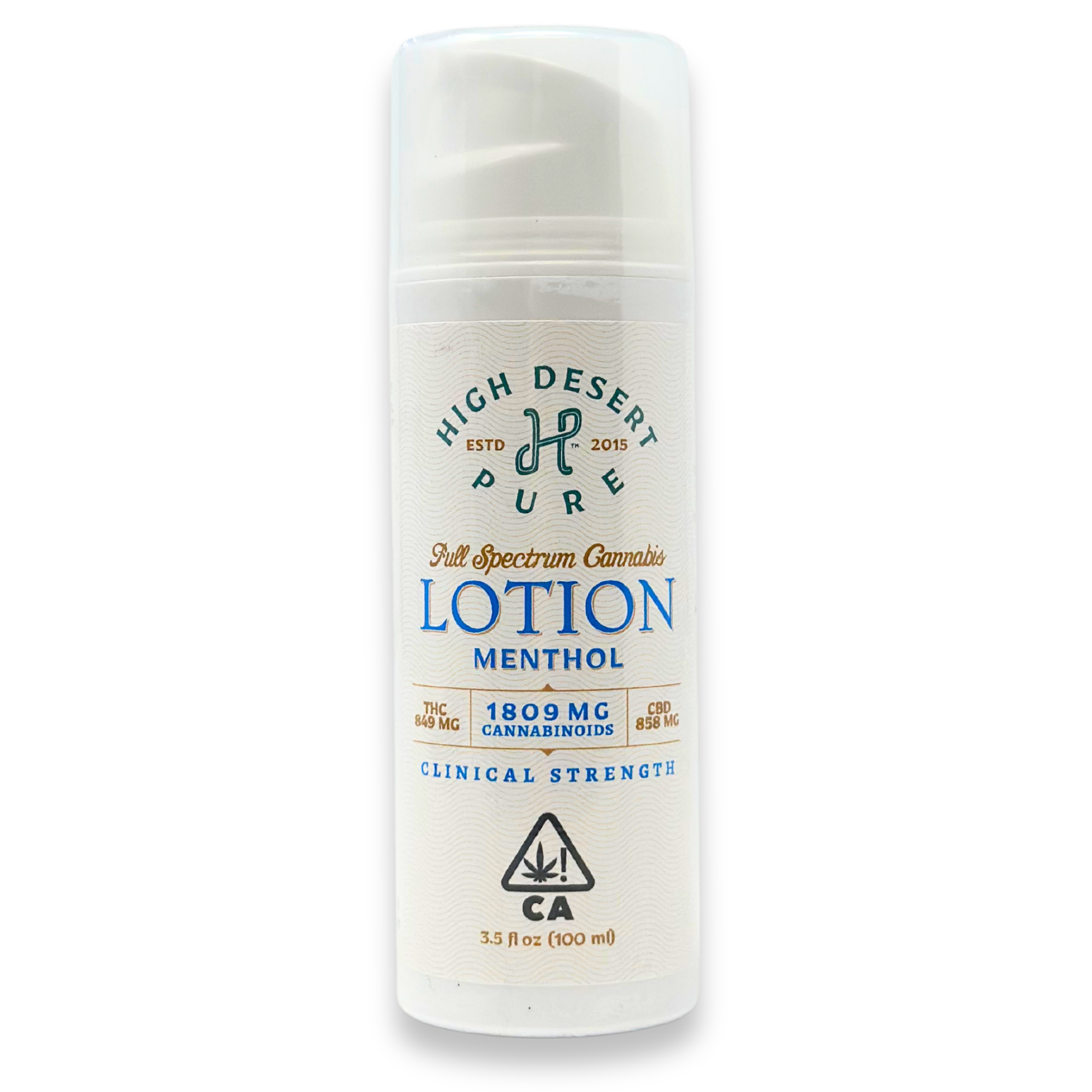 High Desert Pure - Clinical Strength - Menthol Lotion 1:1 - 3.5oz - 823mgTHC/752mg CBD