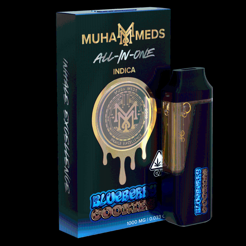 Muha Meds Blueberry Cookies (I) AIO 1g