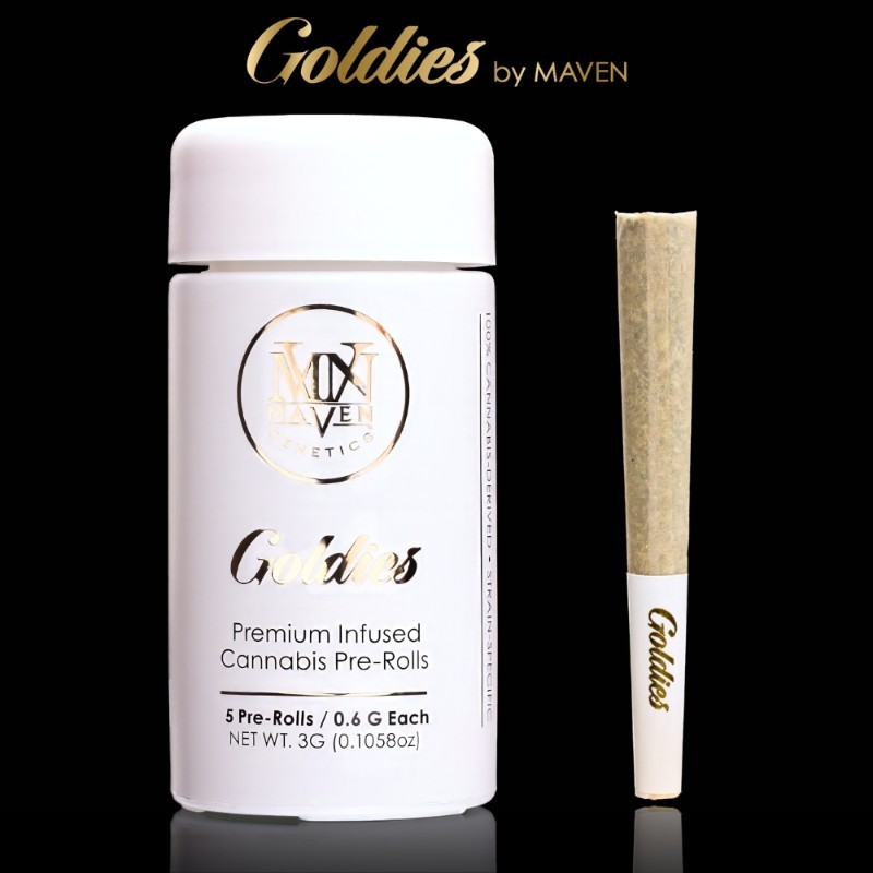 Maven Goldies Pineapple Biscotti (S/H) Infused Preroll 5pk 3g