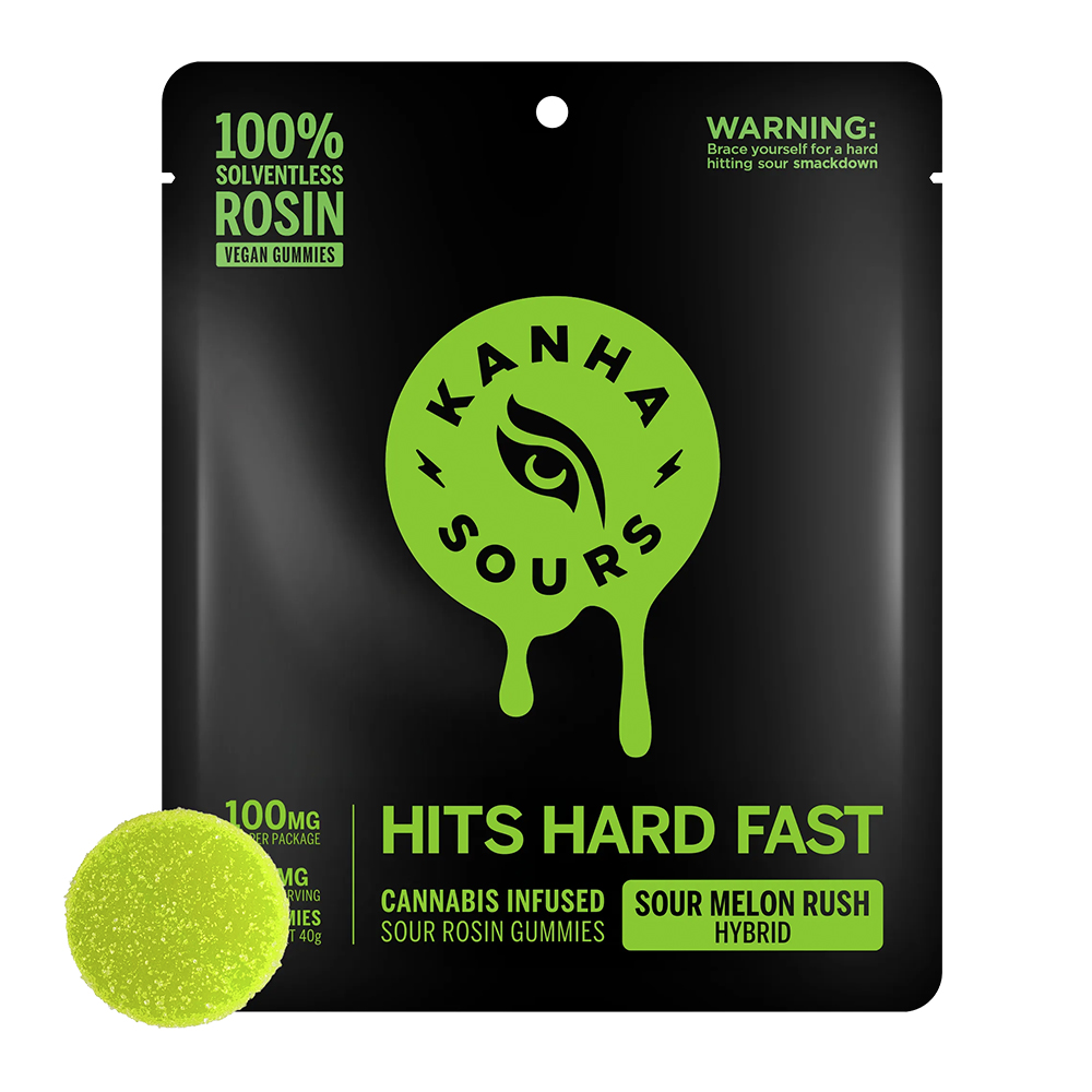 Kanha Rosin Gummies Sour Melon Rush