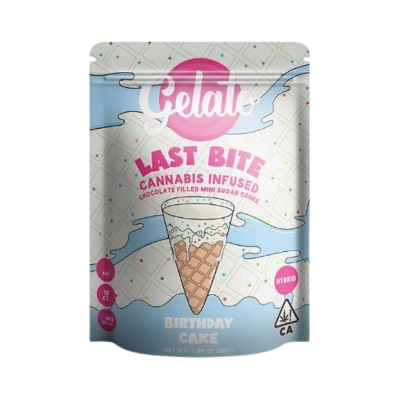 Gelato Last Bite Birthday Cake (H) Cones 10pk 100mg