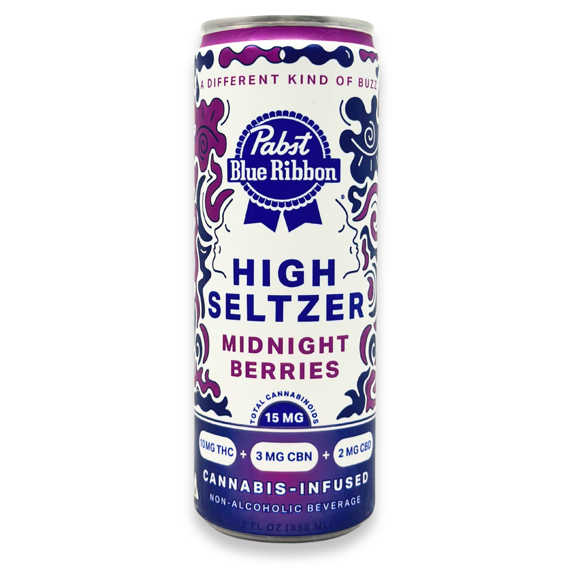 Pabst - High Seltzer - Midnight Berries - Single - Beverages - 12oz - 15mg