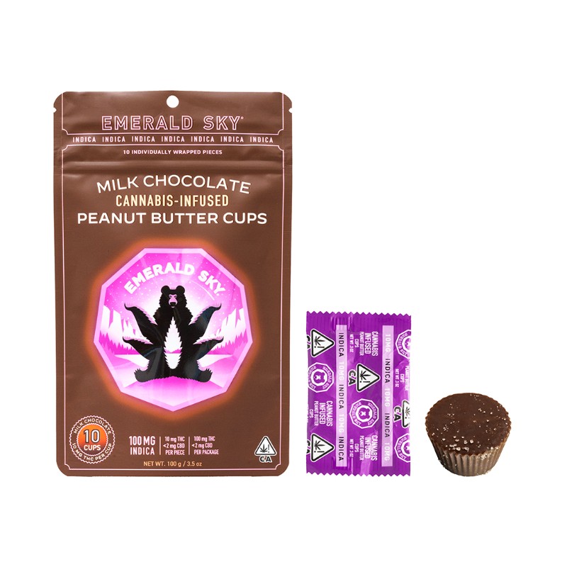 Emerald Sky Milk Chocolate Peanut Butter Cups (I) 10pk 100mg