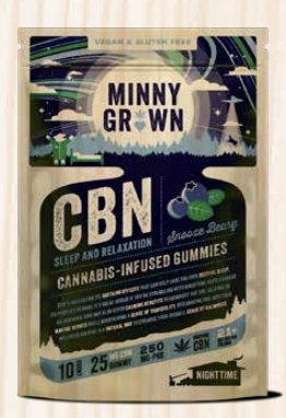 Minny Grown | Snooze Berry | 0 THC 25 CBN Gummies
