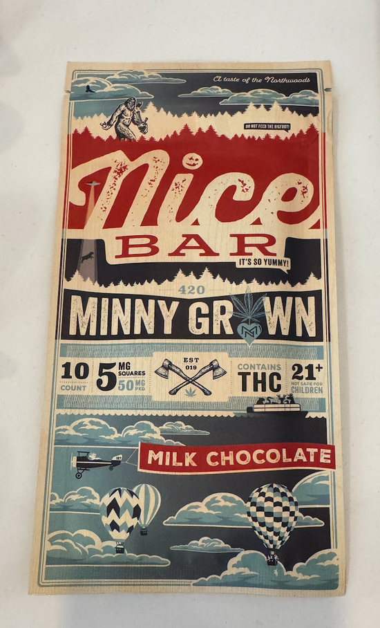 Minny Grown | NICE Bar Milk Chocolate | 50mg THC
