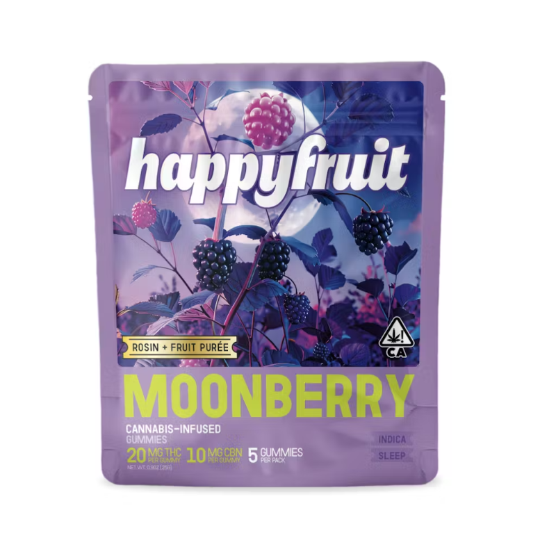Happy Fruit - Moon Berry Rosin Gummies THC:CBN 2:1 5ct 100mg