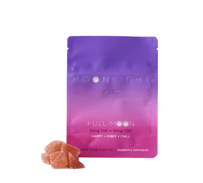 Moonlight | Full Moon | Raspberry Lemonade | 10mg THC 10mg CBD