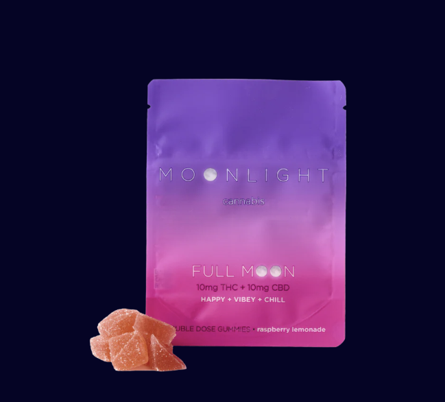 Moonlight | Full Moon | Raspberry Lemonade | 10mg THC 10mg CBD