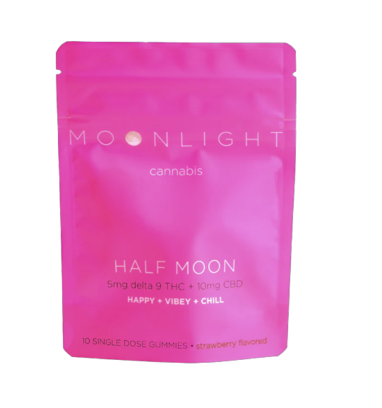 Moonlight | Half Moon | Strawberry | 5mg THC 10mg CBD