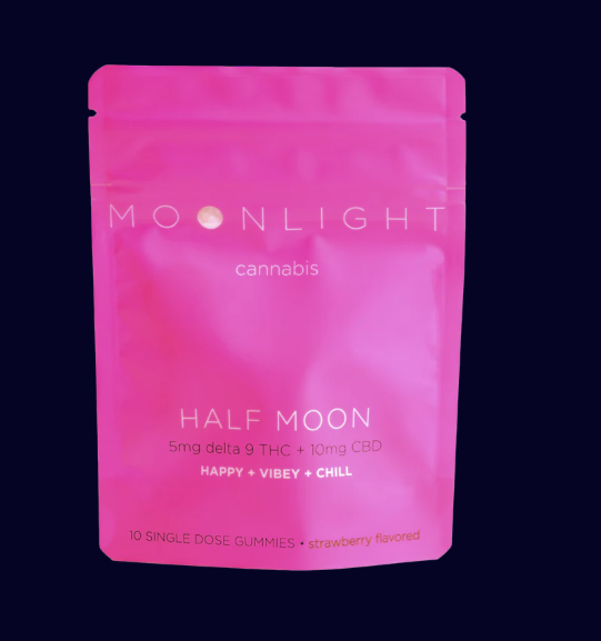 Moonlight | Half Moon | Strawberry | 5mg THC 10mg CBD