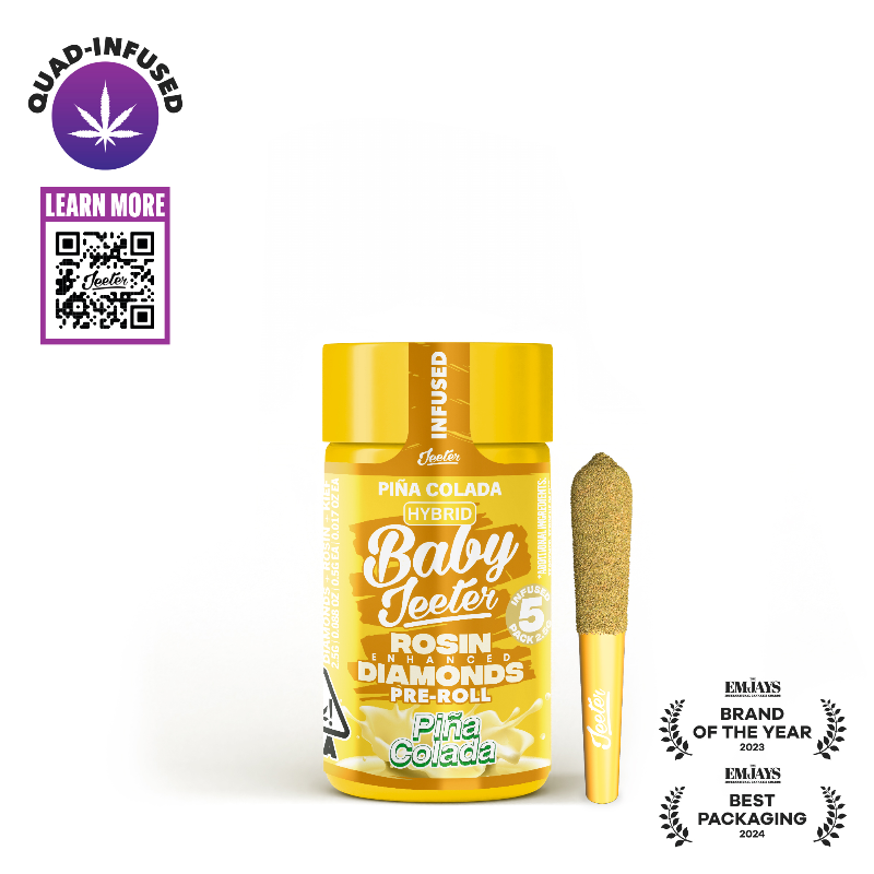 Baby Jeeter Pina Colada (H) Rosin Infused Preroll 5pk 2.5g
