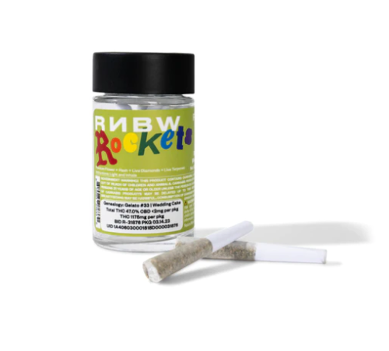 RNBW Rockets Grape Nebula (I) Infused Preroll 5pk 2.5g