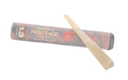 Nature's Heritage Chem Fruit 1.3g Bubble Hash Rosin Infused Preroll