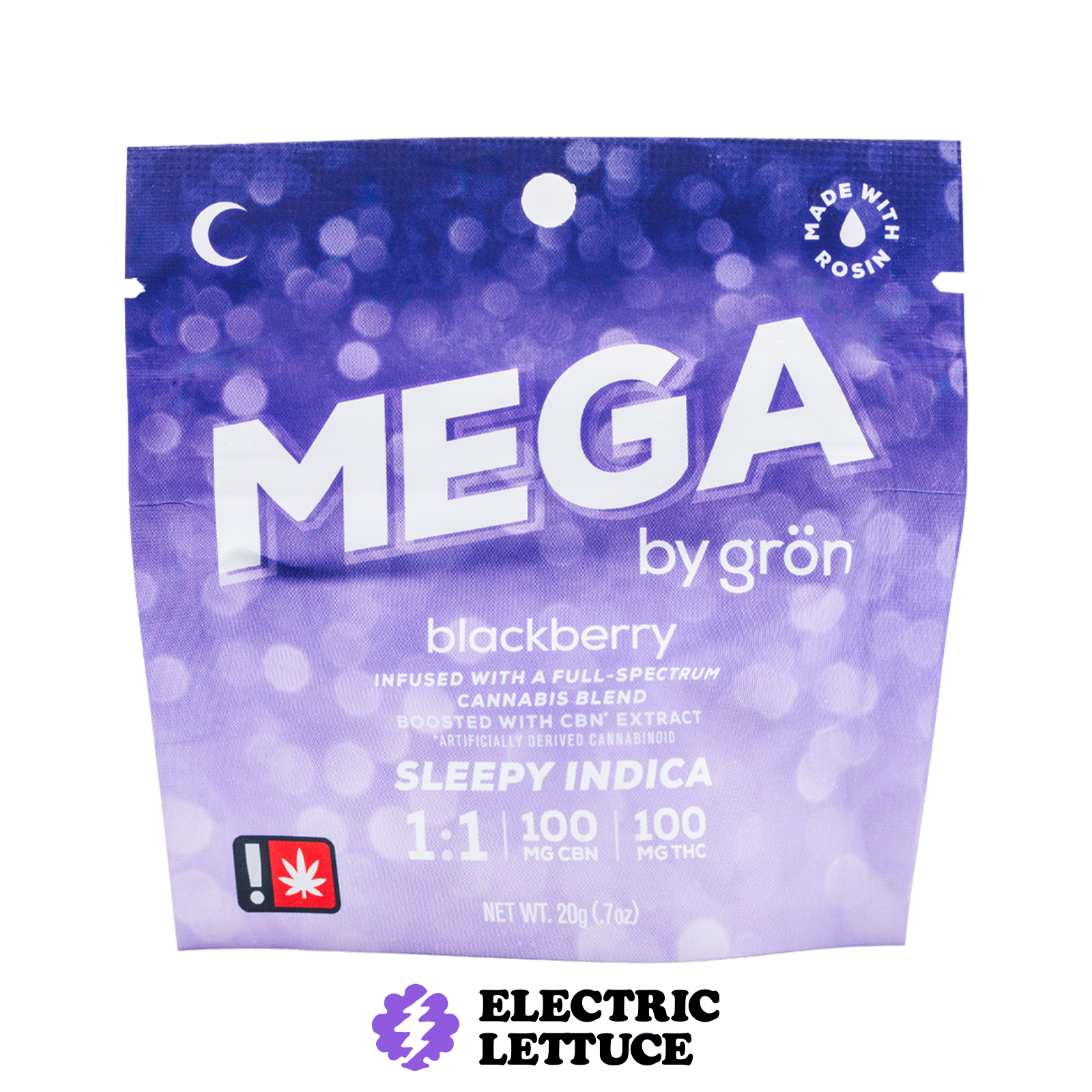 1:1 Blackberry MEGA - CBN/THC - Sleepy Indica at Electric Lettuce