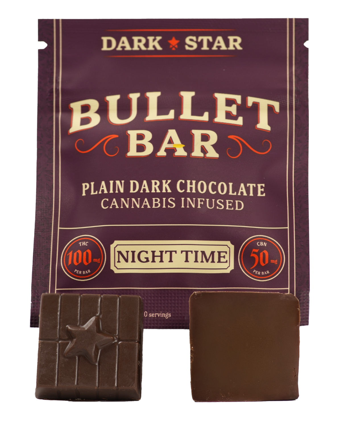 Dark Star | Bullet Bar | Night Time Dark Chocolate | 100mg